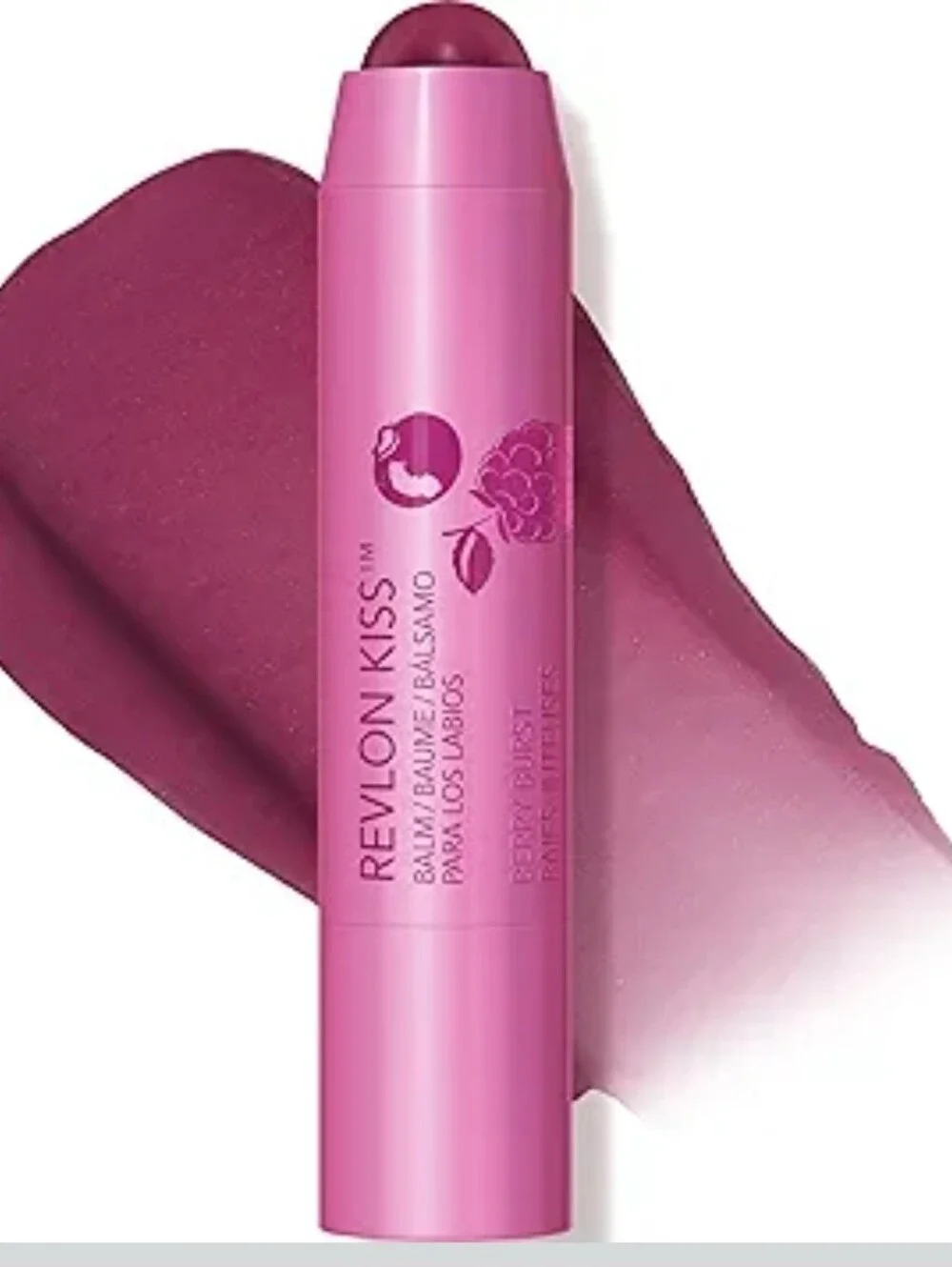 Revlon Kiss Balm Stick - Berry Splash Pink Sun Protection Lip Balm Spf 20